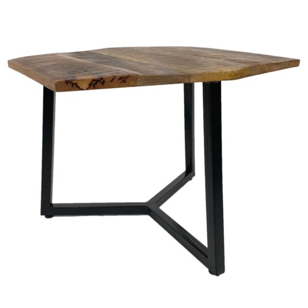 Table d'appoint 56 x 47 cm Table de salon durable Table basse Joli cadre en métal noir et blanc – Image 3