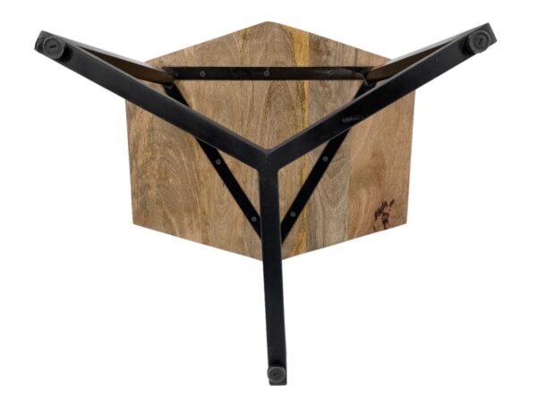 Table d'appoint 56 x 47 cm Table de salon durable Table basse Joli cadre en métal noir et blanc – Image 7