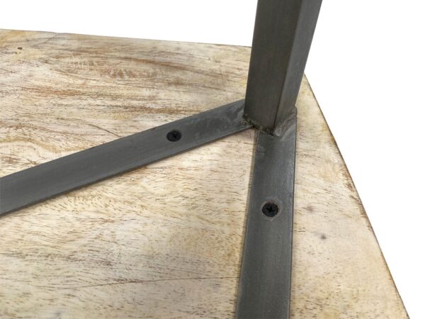 Table d'appoint 56 x 47 cm Table de salon durable Table basse Joli cadre en métal noir et blanc – Image 10