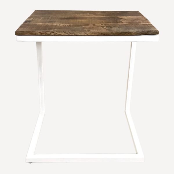 Lot de 2 tables basses L 40 H 51 cm ensemble de table de salon table d'appoint Atlanta structure métal – Image 4