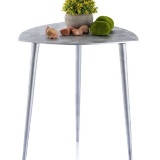 Table d'appoint en métal table décorative Alster 40x45x40 cm triangulaire design classique aluminium argent ou or
