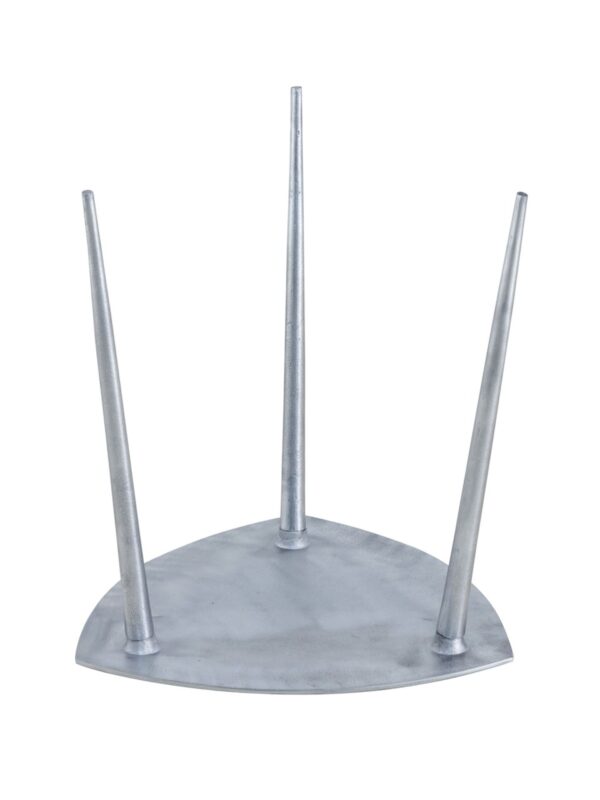 Table d'appoint 4 pièces table décorative en métal Alster 40x45x40 cm design classique triangulaire argent ou or – Image 6