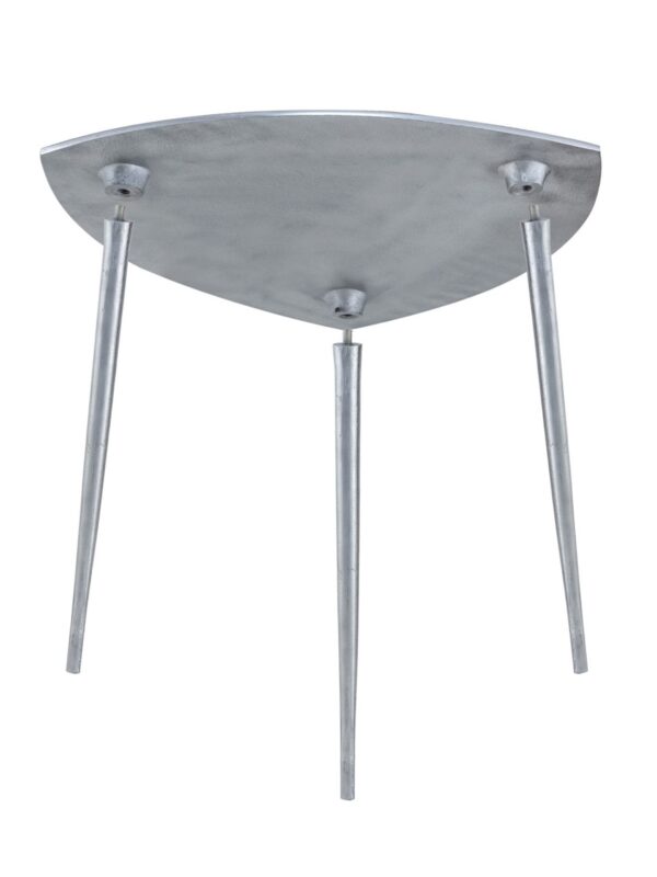 Table d'appoint 4 pièces table décorative en métal Alster 40x45x40 cm design classique triangulaire argent ou or – Image 9