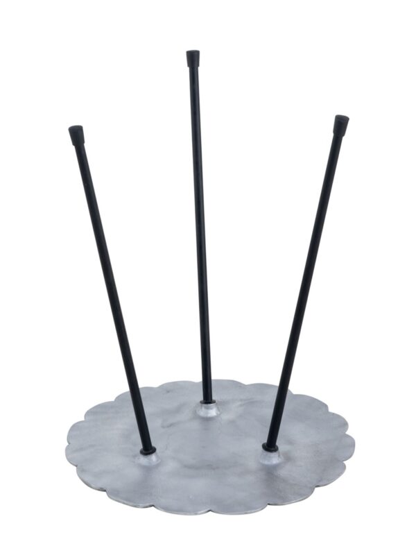 Table d'appoint métal table décorative 4 parties Hilton ø 35 x H 45 cm ronde aluminium argenté ou doré – Image 6