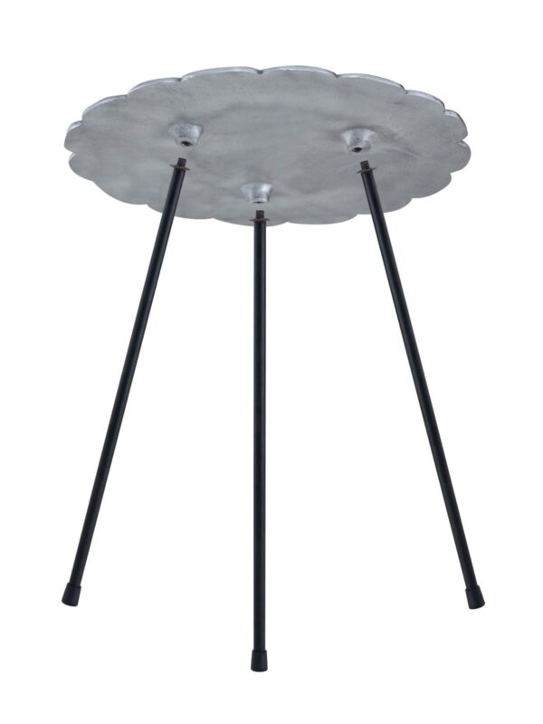Table d'appoint métal table décorative 4 parties Hilton ø 35 x H 45 cm ronde aluminium argenté ou doré – Image 9