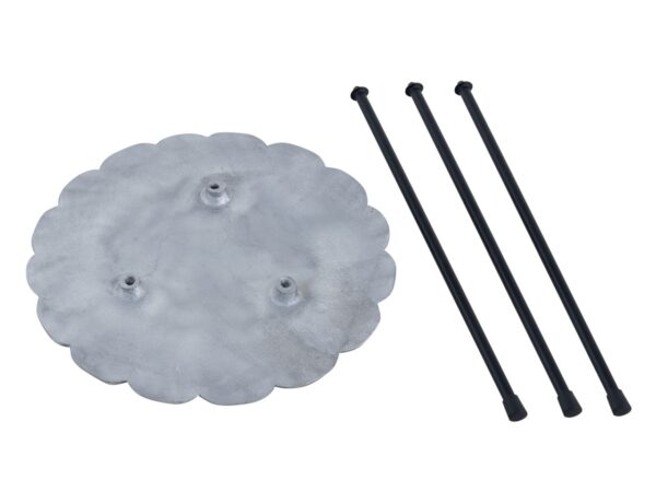 Table d'appoint métal table décorative 4 parties Hilton ø 35 x H 45 cm ronde aluminium argenté ou doré – Image 10