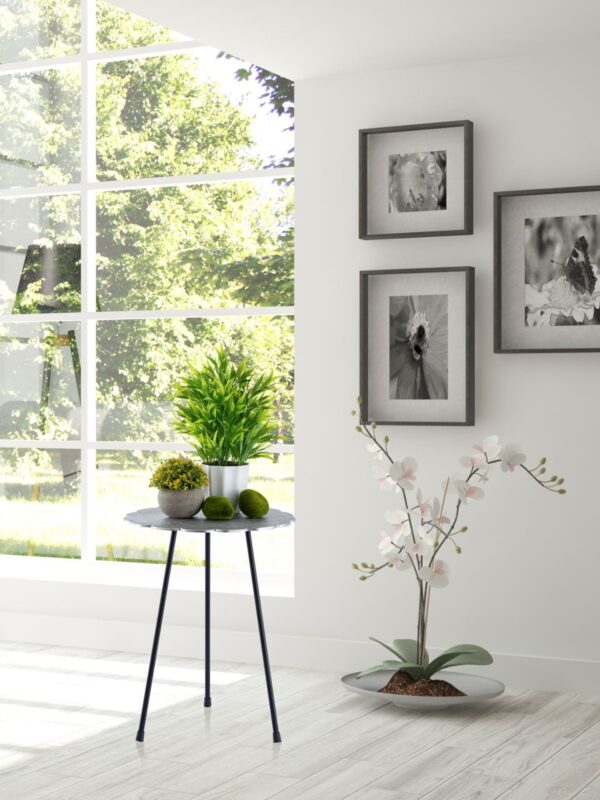 Table d'appoint métal table décorative 4 parties Hilton ø 35 x H 45 cm ronde aluminium argenté ou doré – Image 5