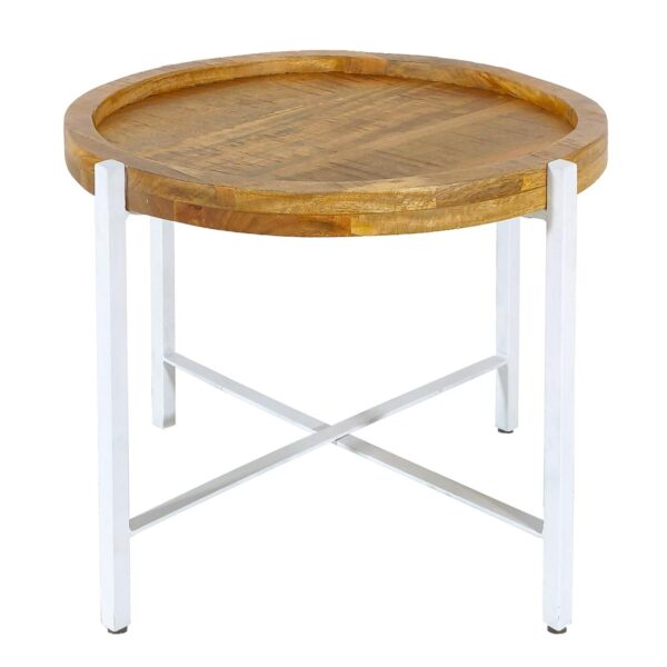 Table d'appoint table basse ronde ø46xH45cm structure métal Sioux – Image 4