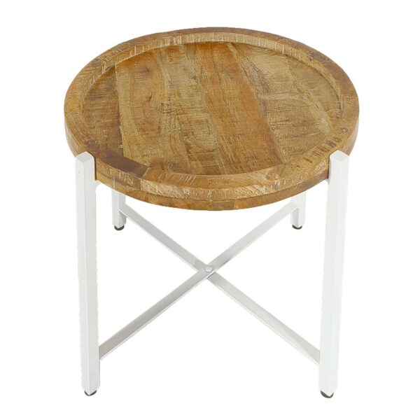 Table d'appoint table basse ronde ø46xH45cm structure métal Sioux – Image 5