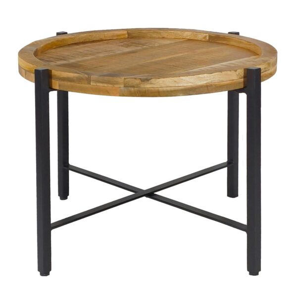 Table d'appoint ø55cm table basse table de salon ronde structure métal Sioux – Image 3