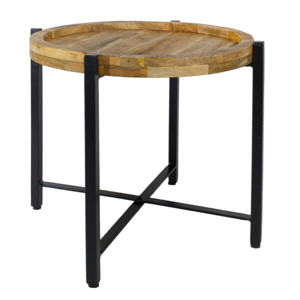 Table d'appoint ø55cm table basse table de salon ronde structure métal Sioux – Image 2