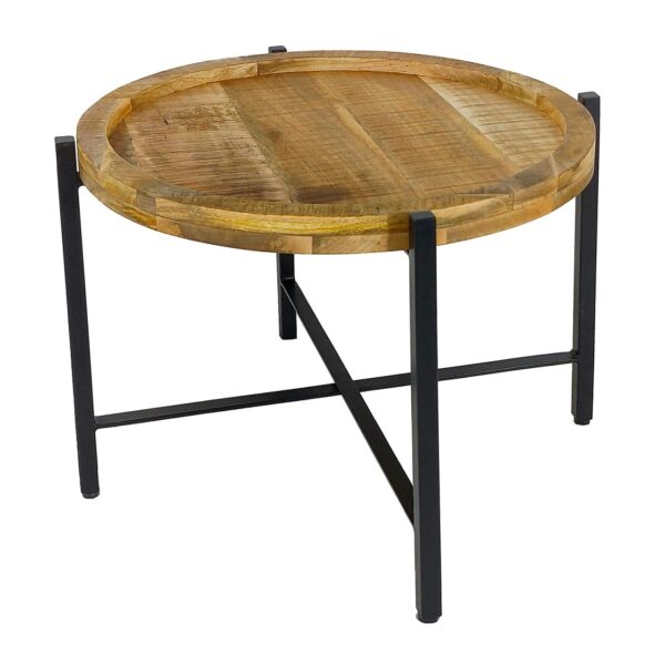 Table d'appoint ø55cm table basse table de salon ronde structure métal Sioux – Image 6