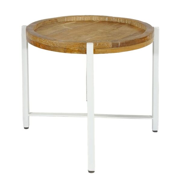 Table d'appoint ø55cm table basse table de salon ronde structure métal Sioux – Image 4