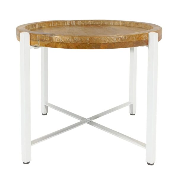 Table d'appoint ø55cm table basse table de salon ronde structure métal Sioux – Image 3