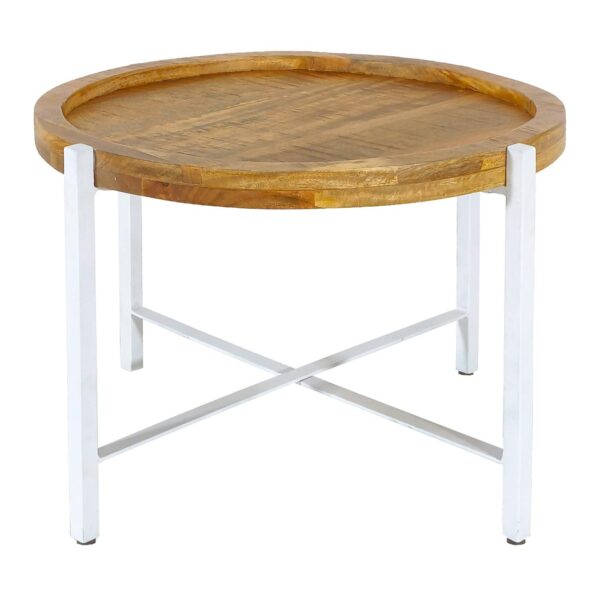 Table d'appoint ø55cm table basse table de salon ronde structure métal Sioux – Image 2