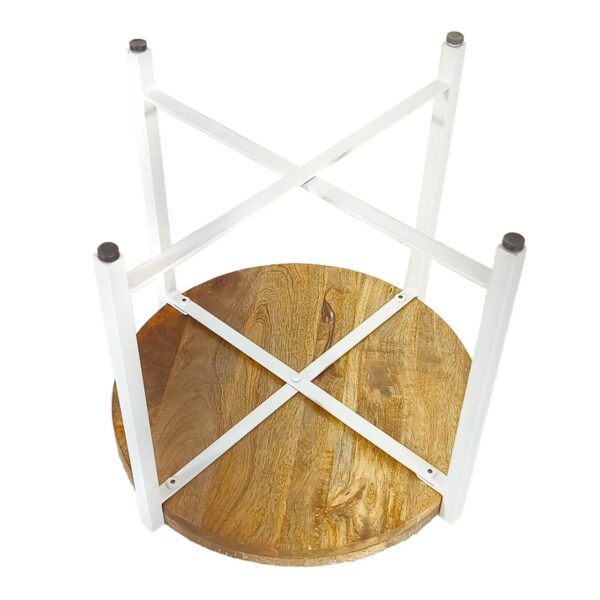 Table d'appoint ø55cm table basse table de salon ronde structure métal Sioux – Image 7