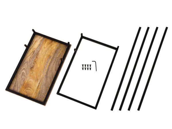 Table d'appoint table d'ordinateur portable bois 25x60x40cm table de canapé durable table C Toronto cadre en métal – Image 10