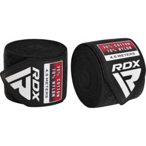 RDX WX 4.5m lastiques Bandes De Boxe Noir