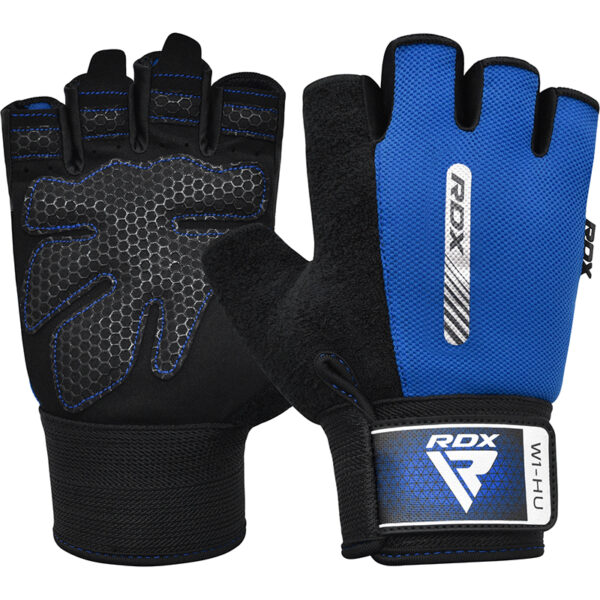 RDX W1 Gants de Gym S Bleu Lycra – Image 2