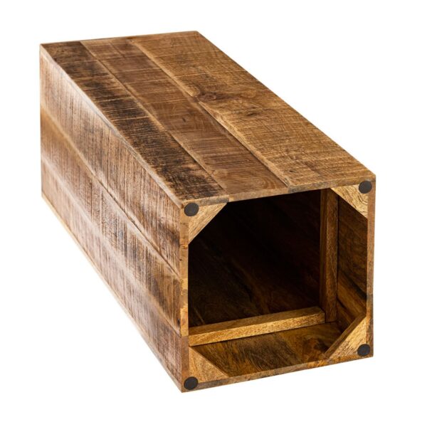 Colonne de fleurs 27x27 H50 ou 73cm tabouret de fleurs support pour plantes en bois table d'appoint carrée en bois de manguier – Image 8