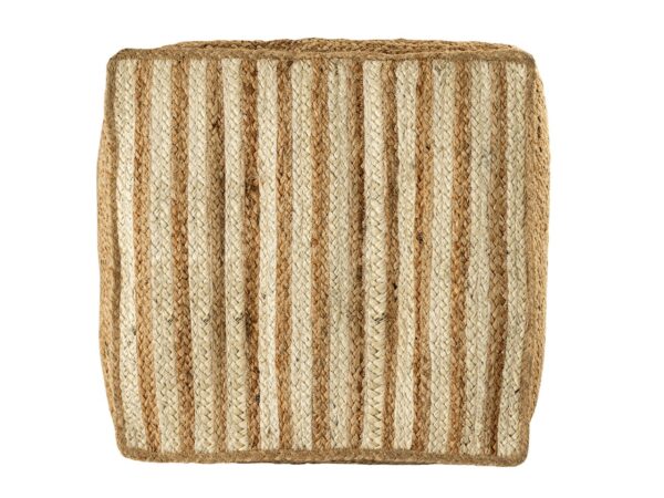Coussin de sol en jute 50x50cm, coussin de siège carré, coussin de salon, pouf de siège naturel, coussin de pied – Image 4