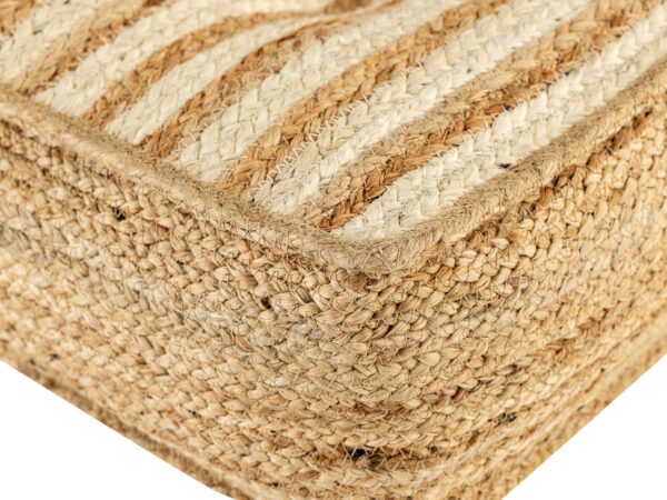 Coussin de sol en jute 50x50cm, coussin de siège carré, coussin de salon, pouf de siège naturel, coussin de pied – Image 5