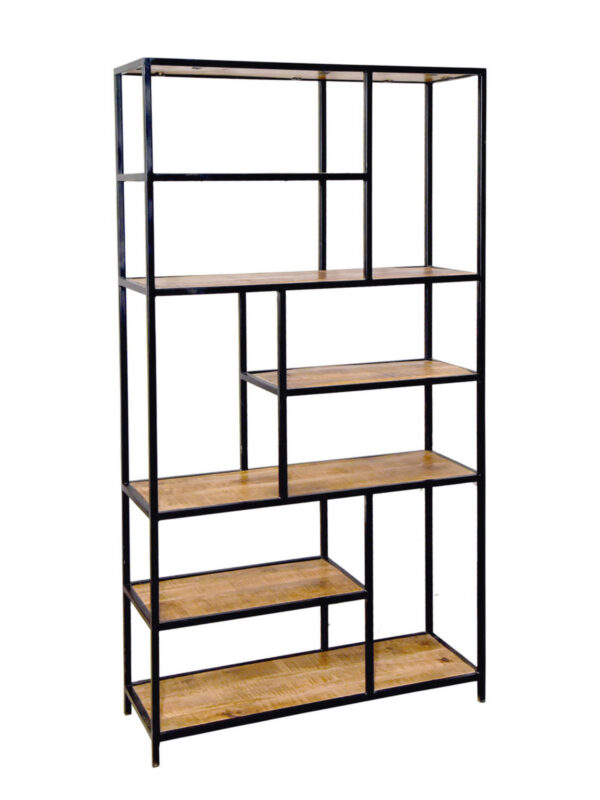 Bibliothèque support étagère bibliothèque 100 x 193 x 36 cm Liverpool structure métal noir mat – Image 2