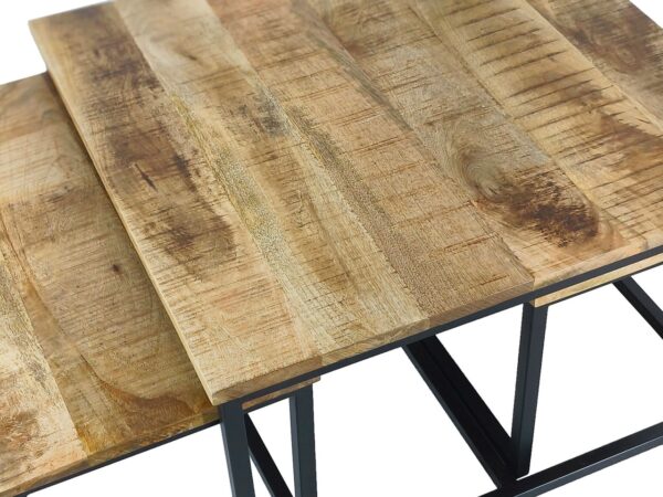 Table basse lot de 3 tables d'appoint structure métal Ontario – Image 7