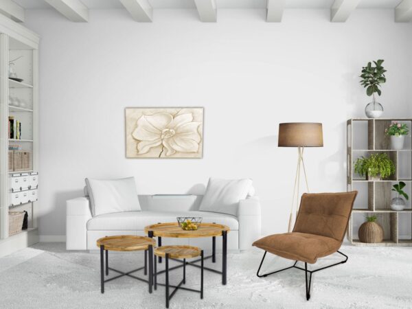 Table d'appoint ø55cm table basse table de salon ronde structure métal Sioux – Image 7