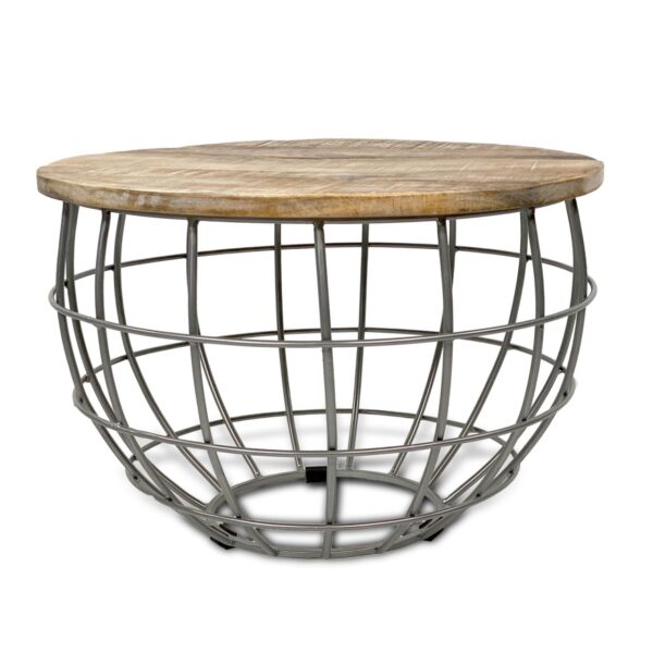 Table d'appoint table basse durable table de salon ronde Lexington ø 55 cm structure en métal massif – Image 2