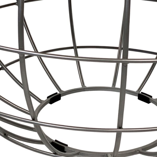 Table basse ronde durable Lexington ø 75 cm grille métallique structure métallique table de salon en bois massif – Image 9