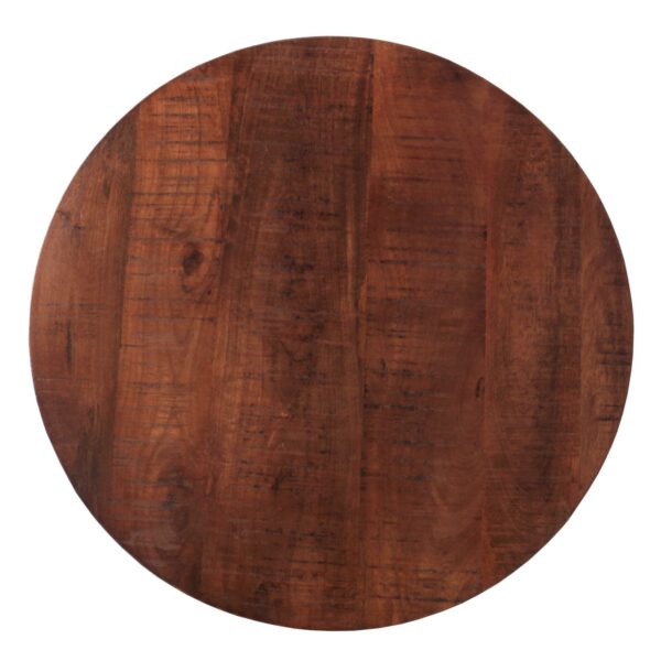 Table basse durable ronde ø 75 cm table de salon bois massif London grille métallique structure métallique – Image 5