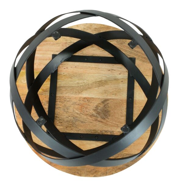 Table d'appoint table basse ronde salon Orbit structure métal noir – Image 6