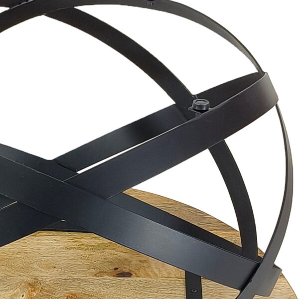 Table d'appoint table basse ronde salon Orbit structure métal noir – Image 7