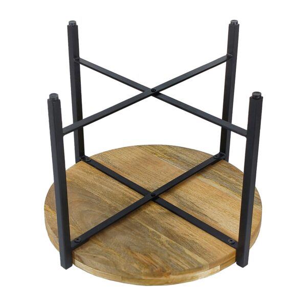 Table basse ø75cm table d'appoint table de salon ronde structure métal Sioux – Image 7