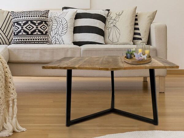 Table basse 74 x 56 cm table de salon durable table d'appoint Lyon structure métal