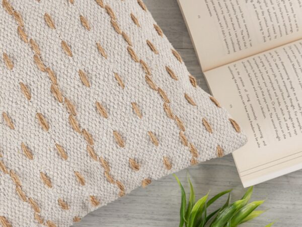 Coussin décoratif 40x40cm lot de 2 coussins décoratifs coussins de canapé coton et jute naturel – Image 10