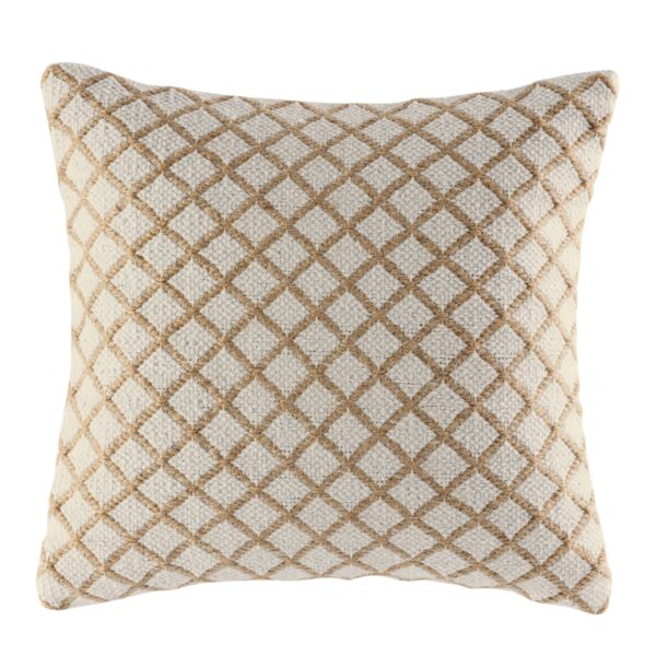 Coussin décoratif 40x40cm lot de 2 coussins de canapé coussins décoratifs coton et jute naturel – Image 8