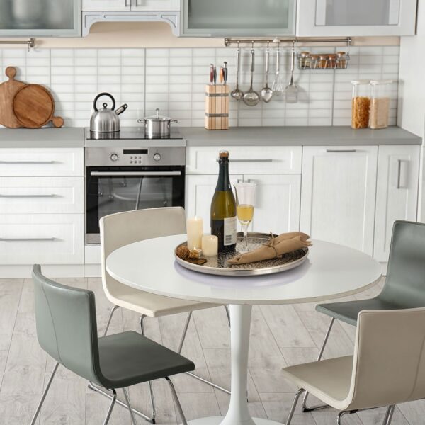 Plateau de service plateau décoratif ø 40 cm plateau à bougie rond en métal argenté ou doré plateau décoratif – Image 5