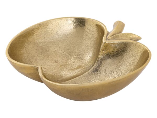 Bol à pommes bol décoratif pomme aluminium doré ou argenté – Image 3