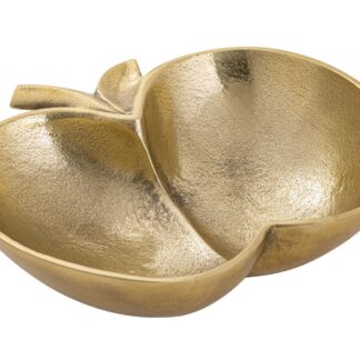 Bol à pommes bol décoratif pomme aluminium doré ou argenté