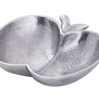 Bol à pommes bol décoratif pomme aluminium doré ou argenté