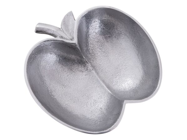 Bol à pommes bol décoratif pomme aluminium doré ou argenté – Image 2