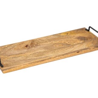 Plateau de service plateau en bois plateau bois 50x20cm plateau de service plateau décoratif bois de manguier massif