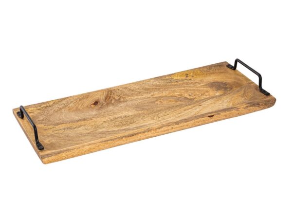 Plateau de service plateau en bois plateau bois 50x20cm plateau de service plateau décoratif bois de manguier massif