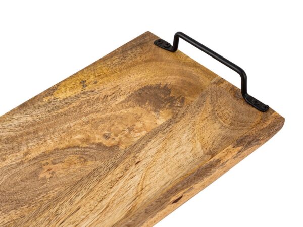 Plateau de service plateau en bois plateau bois 50x20cm plateau de service plateau décoratif bois de manguier massif – Image 5