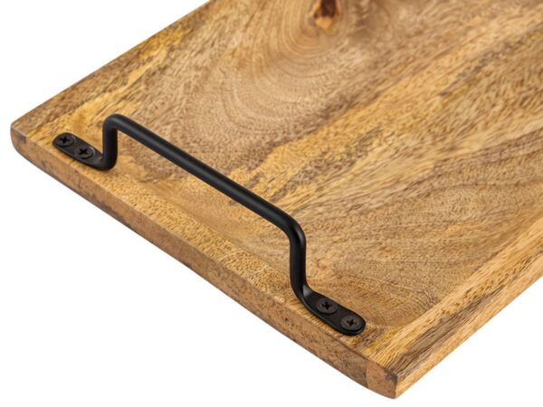 Plateau de service plateau en bois plateau bois 50x20cm plateau de service plateau décoratif bois de manguier massif – Image 6