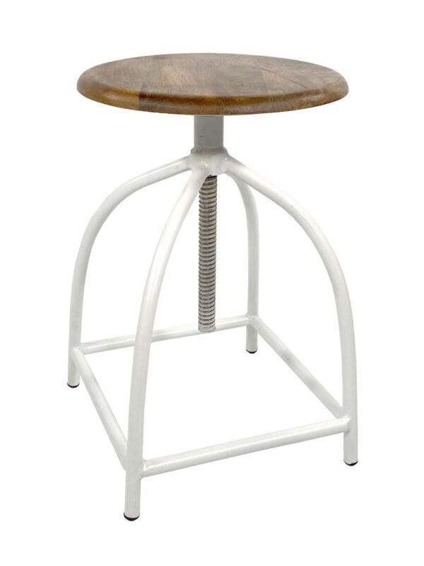Tabouret pivotant lot de 2 tabourets de bar chaise pivotante réglable en hauteur Liverpool structure en bois et métal – Image 2