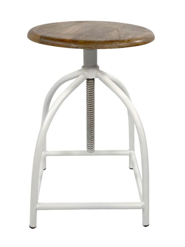 Tabouret pivotant lot de 2 tabourets de bar chaise pivotante réglable en hauteur Liverpool structure en bois et métal – Image 3