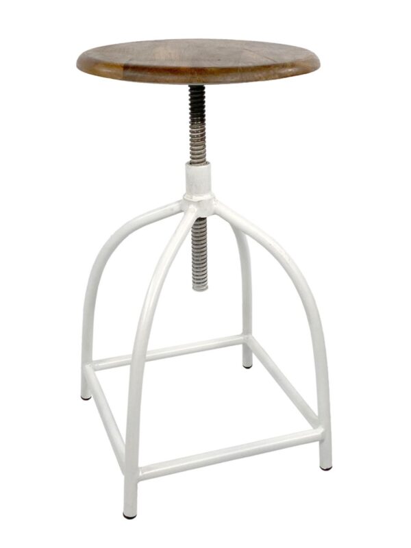 Tabouret pivotant lot de 2 tabourets de bar chaise pivotante réglable en hauteur Liverpool structure en bois et métal – Image 4